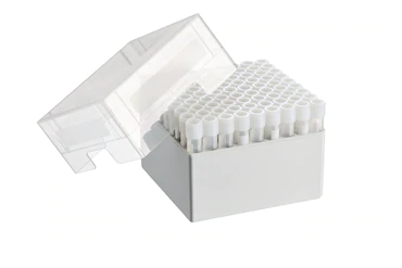 艾本德儲存盒 9 × 9, 可放置 81  個螺旋蓋（凍存）管， 4  –  5  mL，2  件，高 102  mm，4  英寸，聚丙烯材料，可耐受最低 -86  °C，可高溫高壓滅菌，帶蓋子并具有