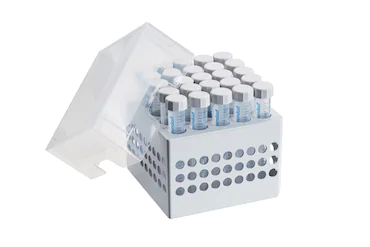 艾本德儲存盒 5 × 5, 可放置 25  個試管，15  mL，2  件，高 127  mm，5  英寸，聚丙烯材料，可耐受最低 -86  °C，可高溫高壓滅菌，帶蓋子并具有數(shù)字字母標(biāo)識