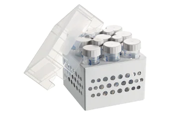 艾本德儲存盒 3 × 3, 可放置 9  個 50  mL 試管和 4  個 15  mL 試管，2  件，高 127  mm，5  英寸，聚丙烯材料，可耐受最低 -86  °C，高溫高壓滅菌，帶蓋子