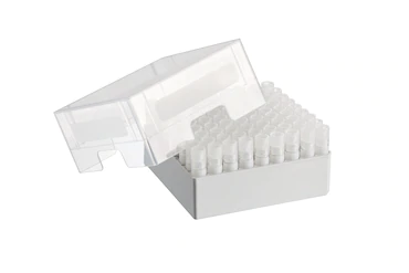 艾本德儲存盒 9 × 9, 可放置 81  個螺旋蓋（凍存）管， 3   mL，2  件，高 76  mm，3  英寸，聚丙烯材料，可耐受最低 -86  °C，可高溫高壓滅菌，帶蓋子并具有數(shù)字字母標(biāo)識